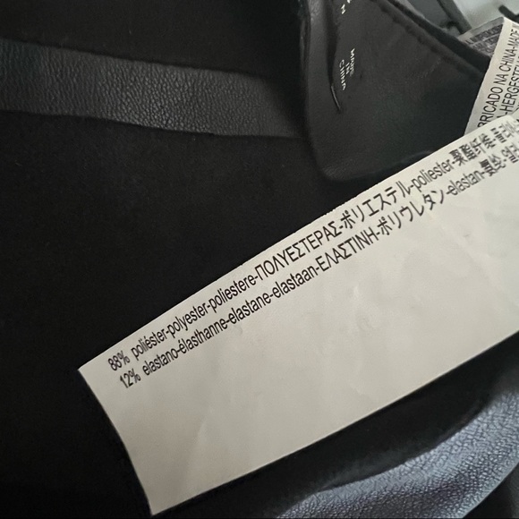 ZARA BASICS Contrasting Mini Faux Leather Skirt XS - Picture 7 of 8